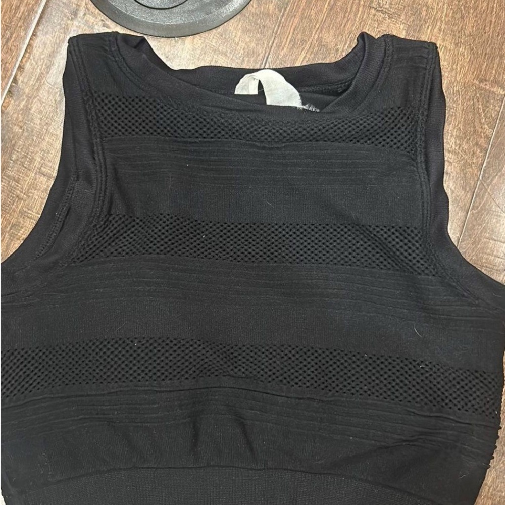 Favletics Black Mesh Tank Top